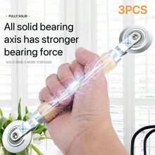 3pcs Window And Door Screen Replacement Roller Tool Set, Wooden Handle Metal Roller, Plastic Steel Window Strip Roller, Plastic Screen Roller, Complete Screen Installation Kit - Includes Replacement Tool, Tension Roller - Screen Window Removal Tools - View 2