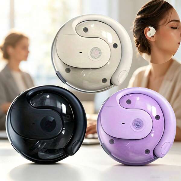 Planet Open-Ear Wireless Bluetooth Earphones 5.4, Ear-Hook Open-Ear Non-In-Ear Design, ENC High-Definition Call Noise Reduction, Touch Control, Type-C Fast Charging, Lightweight Comfortable Sports Earphones, Suitable For Travel, Fitness, Business Scenes
