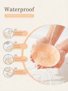 vfvQueen Thickened Waterproof Silicone Breast Pads Designed For Women, Lift And Compress Small Breasts, Especially Suitable For Wedding Photography - Apricot - View 5