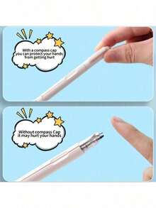One-Piece M&G Precision Drafting Compass With Built-In Pencil, Student Drafting Set (Compass + Eraser + Lead Set), Metal Drafting Tool Suitable For Students And Professionals, Portable School And Office Stationery.Mechanical Pencil - Sets - View 5