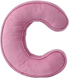 Almohada de felpa con letra rosa, almohadas decorativas con forma de letra inicial de pana, almohadas de letras del alfabeto inglés de la A a la Z para decoración de sofá, recámara, sala de estar (S) - E - Ver 32