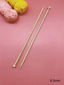 35cm 超長直編織針 2 件組，2.0–10.0mm 全尺寸範圍，淺色天然竹製一體成型，輕量且觸感溫潤光滑，適用於圍巾與帽子全幅編織，居家休閒 DIY 專用 - 竹白單尖毛衣針 - 查看 12