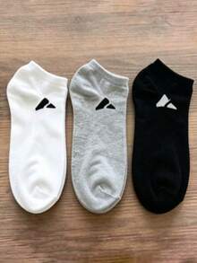 20 Pairs Unisex Sports Socks White/Black/Grey Comfortable Breathable Short Socks Couple Boat Socks Suitable For Daily Casual Wear Diagonal Design Sweat-Absorbent Breathable Classic Versatile Solid Color Minimalist Fashion 1/3/5/10/15/20/30/ Pairs - Multicolor - View 2