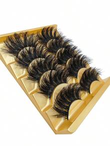Instant Eye Enlargement! 5 Pairs 14mm Long-Lasting Voluminous False Eyelashes, Dramatic Thickening And Lengthening, Instantly Transform Into An Electric Eye Goddess - View 6