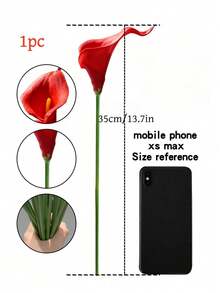 10/22/1pc Red Artificial Flowers, Artificial Calla Lily Silk Flowers For Easter, Home Kitchen And Wedding Suitable For Wedding Decoration, Bridal Background Props, Wrist Flowers, Wedding Arches, Party Decoration, Gift Decoration, Wedding Decoration - Multicolor - View 11