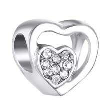 1Pc Silver Pendant Beads, A Classic Minimalist Style Travel Pendant Bead, Suitable For Making Handcrafted Bracelets, Necklaces And Jewelry Accessories - Silver - View 15