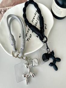 1pc Dice Balloon Dog Phone Lanyard Wrist Strap, Keychain, Cute Keyring Phone Chain Strap With Cord, Phone Charm Strap, Suitable For Universal Phone Case DIY Detachable Gasket, Men And Women Creative Handheld Anti-Lost Anti-Drop Portable Wristband - Multicolor - View 5