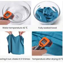 Cooling Towel Bottle Microfibre Quick Dry Breathable For Neck & Face During Sports Microfiber Rock - 彩色 - 查看 7
