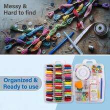 150 Colors 100 Colors 80 Colors 32 Colors + 36 Colors DIY Set, Includes Various Letter Beads, Round Beads, Faux Pearls, Various Tools, Cross Stitch Thread Box, 3-Layer Embroidery Thread Set, Winding Board, Embroidery Needle Box, Portable Storage - Multicolor - View 9