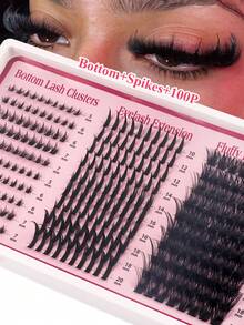 4-In-1 Combination False Eyelashes (Cluster), Specifications Cover 280/270/260 Clusters And 100D-200D Density, Length 6-20mm; Supports Reusable, Suitable For DIY Lash Extensions, Includes Cartoon Style And Faux Mink Thick Style. - D - View 8