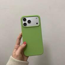 液態矽膠 3 層全覆蓋軟橡膠手機殼，適用於 iPhone 17 Pro 17 Pro Max 17，清新夏季配色，防震保護殼配耐刮微纖維內裡，相容於 13 11 16 Pro Max 15 14 Plus 12 Mini XS Max 7 8 Plus - 薄荷綠 - 查看 4