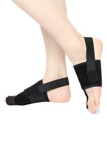 Adjustable Toe Alignment Brace, Breathable Foot Support Sleeve With Reinforced Strap, Comfortable Foot Care Accessory For Daily Use - Black - View 6
