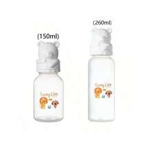 Baby Cartoon Milk Bottle Standard Neck 60ml 150ml And 260ml PP Material Heat Resistant Baby Daily Feeding Bottle - White [bear Milk Bottle] - View 16