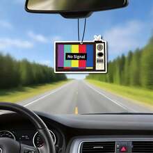 Retro Vintage TV "No Signal" Color Bar Hanging Car Air Freshener - A - View 10