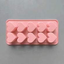 1pc Heart-Shaped Silicone Tray - 10 Cavity Heart-Shaped Ice Mold, Suitable For Making Chocolate, Pudding, Jelly And Candy | Soft Handmade Mold, Suitable For Refrigerator, Kitchen Supplies, Tray, Easy Release, Reusable - Multicolor - View 13