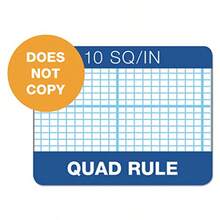 Cross-Section Pads, 8-1/2" X 11", Glue Top, Graph Rule 10 X 10,50 Sheets (35101 - White - View 4
