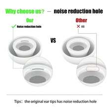 [1 Cleaner Pen And 3-Pairs Ear Tips] Replacement Ear Tips With Noise Reduction Hole Compatible With Pro And Pro 2nd Generation, 3-In-1 Cleaner Kit Compatible With 1 2 3 Pro/Pro 2, Silicone Ear Tips Compatible With Pro (S/M/L) - White-a - View 6