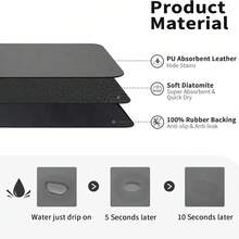 (Hot !!) 1pc 2D Flat Stove Protector Mat And Non-Slip Heat-Resistant Rubber Stove Cover Mat Suitable For Induction Cooktops, Glass Cooktops And Multi-Functional Scratch-Resistant Mat, Also Can Be Used As Oven, Washing Machine, Dryer And Kitchen Decor Best Choice. - Multicolor - View 3