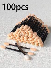 100/50/2 piezas Pinceles de esponja para arte de uñas de doble extremo/Pinceles de arte de uñas degradado, Pinceles de sombra de ojos desechables de doble extremo, Adecuados para herramientas de maquillaje de ojos y herramientas de arte de uñas - Multicolor - Ver 8