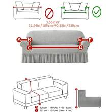 1PC Fleece Fabric Non-Slip Elastic Decorative Sofa Cover, Jacquard Leaf Pattern, Pet-Friendly Anti-Dirt Anti-Dust, Suitable For 1/2/3/4 Seater Sofa, All Seasons - Light Gray - View 17