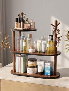 1pc Desktop Storage Rack, Skincare And Cosmetic Organizer, Kitchen Cup Holder, Coffee Mug Storage Rack, Suitable For Living Room, Kitchen, Bedroom, Can Store Jewelry, Cosmetics, Spices And Tableware - Multicolor - View 1