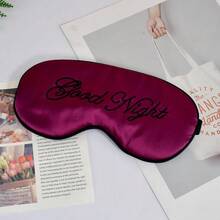 1PC Embroidered Silk Sleep Mask Silk Eye Mask Soft Blackout Blindfold With Adjustable Strap Sleeping Eye Cover Mask For Travel - A - View 13