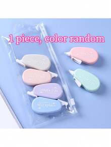 6 Rolls 2.6*1.2 Inch Random Color Correction Tape, Mixed Letter Pattern Portable Correction Tape, Practical Stationery Correction Supplies, Suitable For Students, School Learning, Office File Correction - Sets - View 10