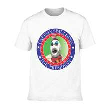 Captain Spaulding Camiseta Hombre Algodón Suave y Elástica Cuello Redondo, Corte Ajustado Cómodo, Transpirable y Resistente Básica para Diario, Oficina o Salidas Casuales - Blanco - Ver 7
