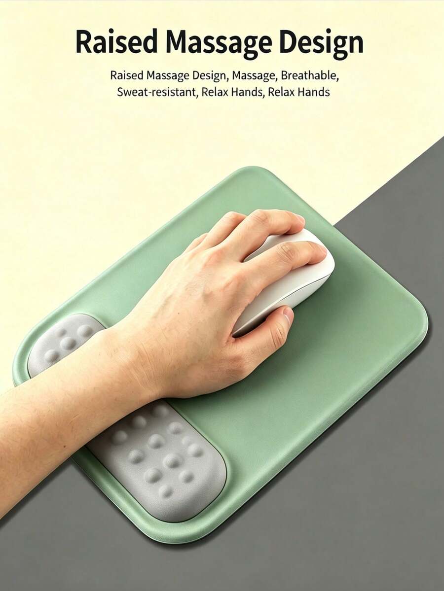 Large Ergonomic Wrist Rest Mouse Pad For Women, Memory Foam & Silicone Anti-Slip Wristband Mouse Mat - View 1