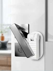 Multifunctional Safety Door Lock, Student Safety Door Handle Lock, Protect Students And Pets Without Drilling, Door Handle Lock Gadget, Anti-Pinch Protection Clip Door Handle, Anti-Theft, Prevent Door Opening, Suitable For Home, Bathroom, Office Decor, Valentine's Day Gift - Multicolor - View 6