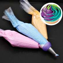 2/4/6pcs 3-Color Piping Nozzles, Multi-Purpose Plastic Cake Decorating Tips With Converter, Suitable For Piping Bags, Outdoor Kitchen Baking Tools - Multicolor - View 2