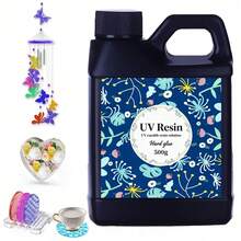 1000g/500g/100g UV Resin, High Hardness, Ultra-Transparent, Low Odor, Non-Yellowing, Bubble-Free, Pre-Mixed, Fast-Drying, Suitable For Jewelry Making, DIY Crafts, Coating - UV Resin - View 2
