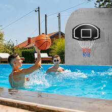 Wall Mount Basketball Hoop, 28.5¡¯¡¯ X 18¡¯¡¯ Large Backboard With 17¡¯¡¯ Rim, Shatter-Proof Backboard - Default Title - View 2