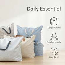 Bolsa de almacenamiento de ropa, caja organizadora de almacenamiento de ropa de cama, bolsa de mudanza grande, bolsa de almacenamiento para dormitorio, bolsa de almacenamiento de alta resistencia, caja organizadora portátil para el hogar, bolsa de almacenamiento que ahorra espacio, bolsa de almacenamiento de color aleatorio - Color Aleatorio - Ver 6