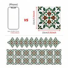 24PCS Peel And Stick PVC Tile Stickers, Different Style Patterns, Waterproof, Oil-Proof, Stain-Resistant, Removable, No Residue, Suitable For Living Room, Kitchen, Bathroom, Toilet, Home Wall Decoration Renovation, DIY, Matte Texture, Size 10/15/20CM - FHZ-05 - View 14