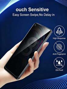 2 Buah Pelindung Layar Privasi yang Dirancang Kompatibel dengan Realme, Film Kaca Tempered Anti-Spy, Kekerasan 9H, Anti-Sidik Jari, Bebas Gelembung, Mudah Dipasang - Hitam - View 4