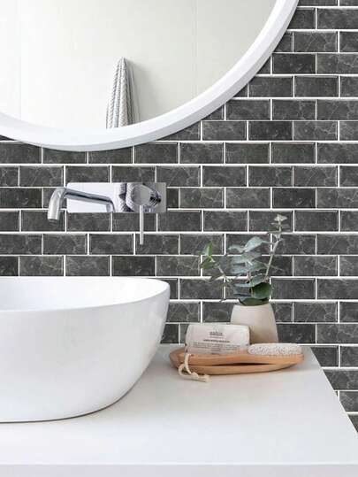 1/3/5-Piece Brick-Patterned PVC Self-Adhesive Wall Stickers, Waterproof And Removable Decorative Wallpaper, Easy-To-Tear And Glue-Free Wall Paneling. A Great Spring Home Refresh Item, Creative Wall Decoration Stickers.