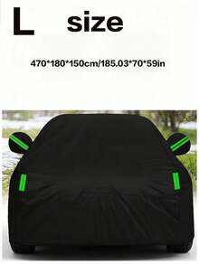 Multi-Size Thickened Oxford Cloth Car Cover, Full Coverage Design, Dust-Proof, Sun-Proof, Rain & Snow-Proof, All-Season Universal Car Cover, Suitable For Outdoor Parking, UV-Resistant And Heat-Insulating - Black - View 21