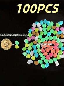 500/100/1pc Glow In The Dark Garden Pebbles, Colorful Glowing Stones, Suitable For Garden Lawn, Yard, Home Outdoor Path, Corridor And Aquarium Decoration. Glow In The Dark Stones Are Perfect For Fish Tank, Path, Flower Bed, Potted Plants, Driveway DIY Design, Home Decor And Christmas Decoration (Random Color And Style), Garden Decor Outdoor, Garden, Garden Ornaments Outdoor, Glow In The Dark, Gifts, Fairy Garden Stuff, Craft Supplies, Craft Supplies, Craft Supplies - Multicolor - View 15