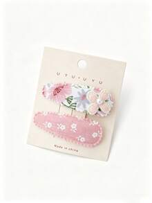 Juego de 2 piezas de lindos clips para el cabello BB, suaves con el cabello, adorables pequeños clips, clips para el cabello de niña, accesorios para el cabello de uso diario. - Multicolor - Ver 12