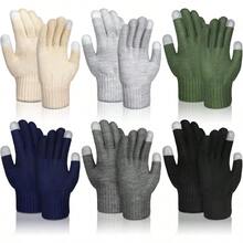 Alpaca Wool Gloves Thermal Winter Warm Screen Knitted Gloves Working Running Biking Driving Men And Women - 6 - View 1