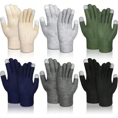 Alpaca Wool Gloves Thermal Winter Warm Screen Knitted Gloves Working Running Biking Driving Men And Women