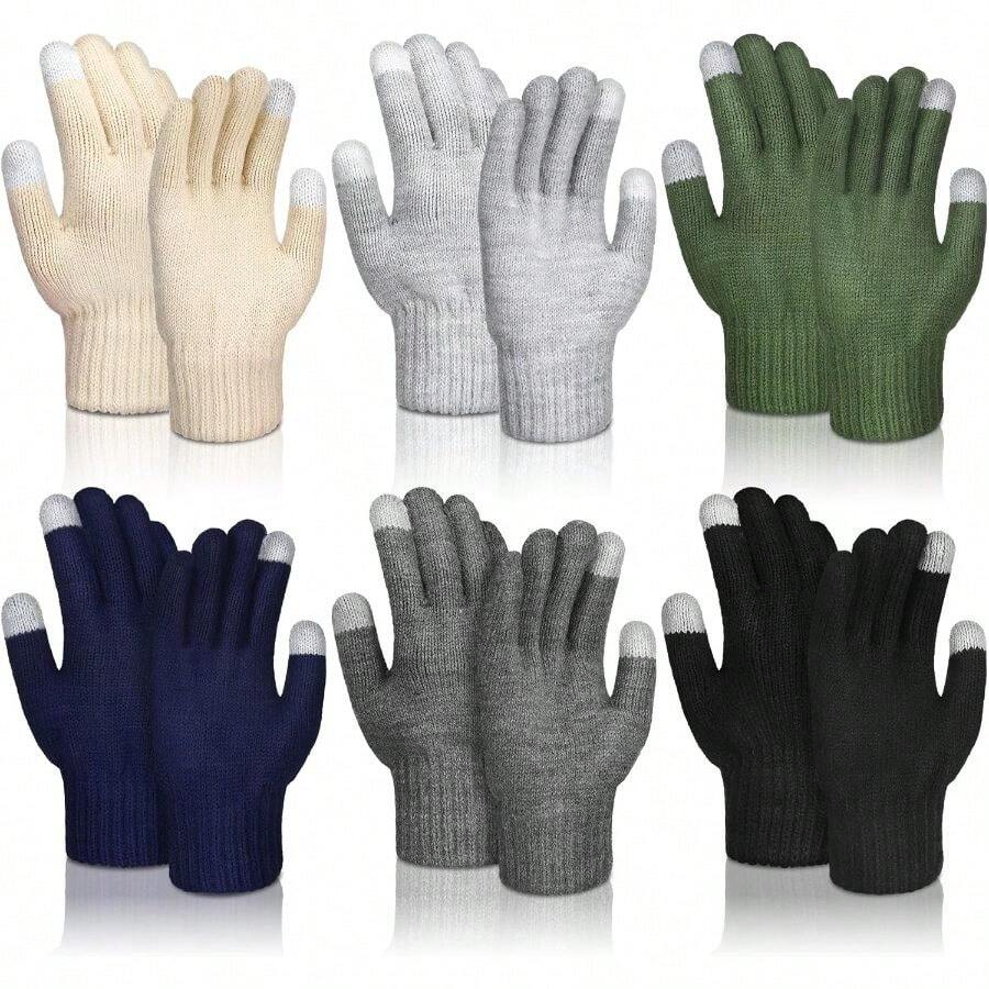 Alpaca Wool Gloves Thermal Winter Warm Screen Knitted Gloves Working Running Biking Driving Men And Women - 6 - View 1