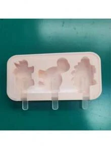 1PC Cute Dinosaur Silicone Ice Pop Molds, Popsicle Mold With Sticks, Reusable Freezer Tray For Homemade Ice Cream, Juice Pops, And Frozen Snacks - 彩色 - 查看 8