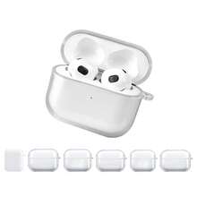 適用於 4/3/2/Pro/Pro2/Pro3 的保護殼，Apple 高透明 TPU 耳機殼附耳掛，藍牙耳機收納充電盒保護套，極簡百搭簡約款 - 無色 - 查看 1