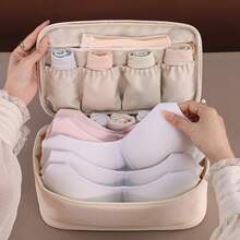 1 buah Tas Penyimpanan Pakaian Dalam Multi-Lapisan - Tas Organizer Perjalanan Nilon Tahan Lama, Desain Multi-Kompartemen Cocok untuk Bra, Celana Dalam, Kaus Kaki - Portabel dan Dapat Dicuci dengan Tangan, Penyimpanan Pakaian - View 9