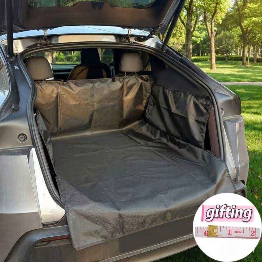 Car Trunk Mat, Pet Pad Dog Pad, Increased Thickening Waterproof, Suitable For SUV, Truck Compartment, Dirt-Resistant, Repeated Use. - Black Oxford Cloth - View 1