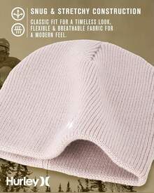 Hurley Men's Winter Hat - Classic Icon Beanie - Wheat - View 5