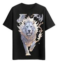 Playeras León De Fuego En Nubes - Blanco - Ver 6