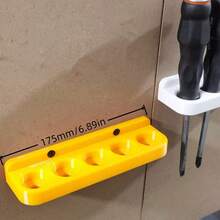 1pc Plastic Wall-Mounted Tool Rack, Screwdriver Organizer, Suitable For Garage Tool Storage And Organization. Easy Installation - 1 Item - View 2